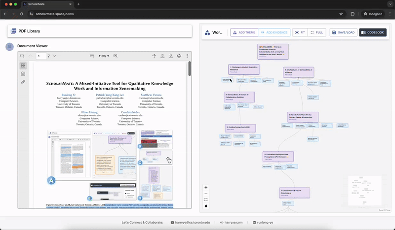 ScholarMate: A Mixed-Initiative Tool for Qualitative Knowledge Work and Information Sensemaking